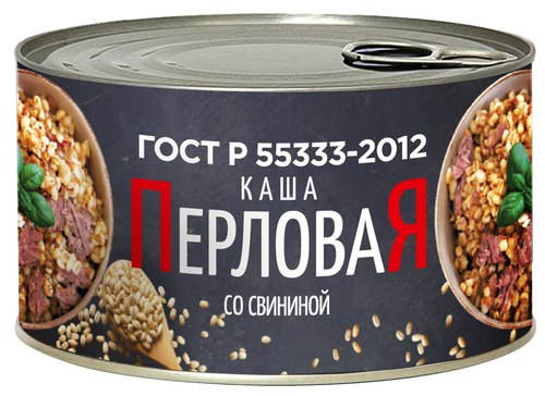 КАША ПЕРЛОВАЯ СО СВИНИНОЙ ГОСТ 325 г