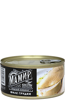 МЯСО ЦЫПЛЕНКА В СОБСТВЕННОМ СОКУ ФИЛЕ ГРУДКИ 325 г